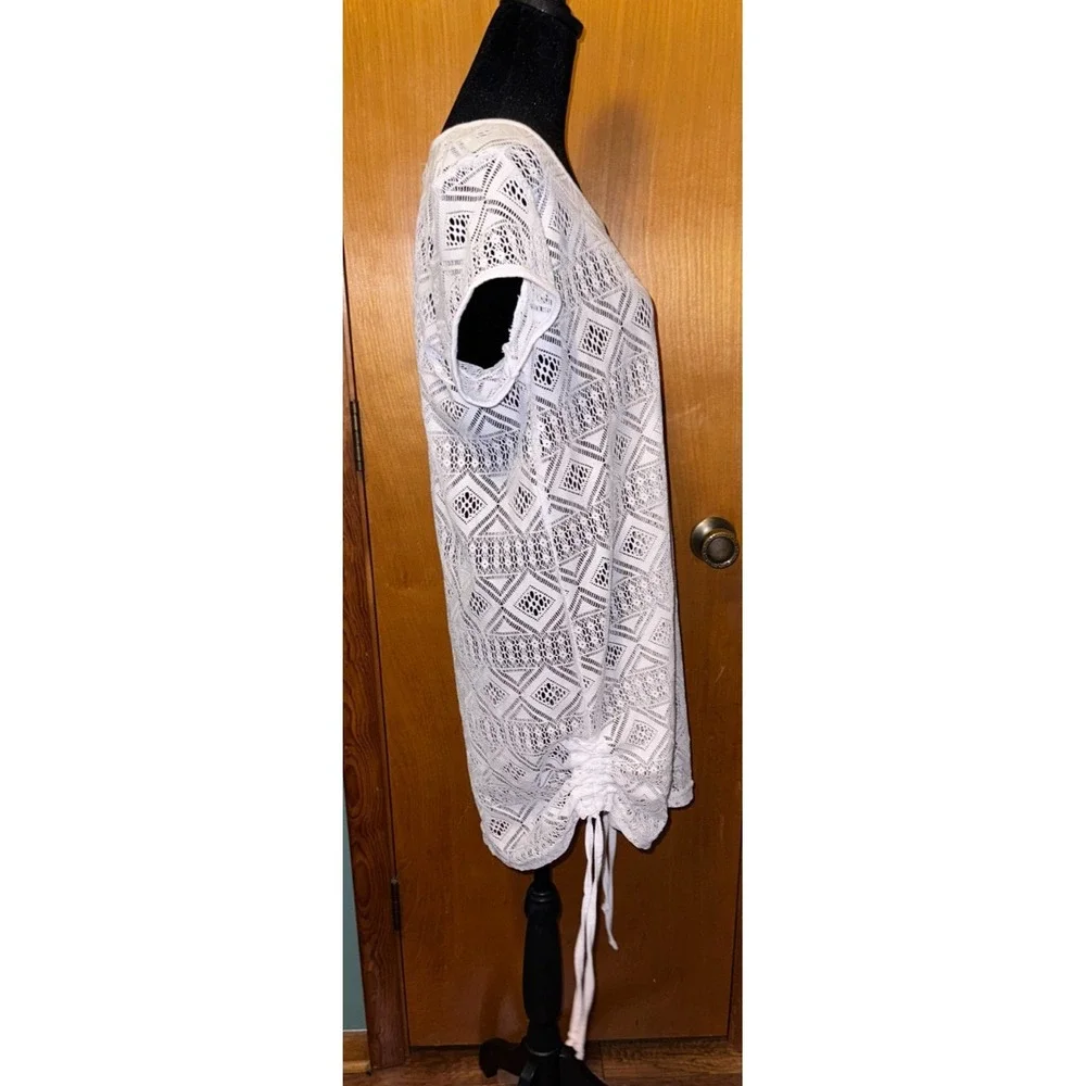 Wearabouts White Geometric Swimsuit Cover‎ Up Tunic Beach Dress M